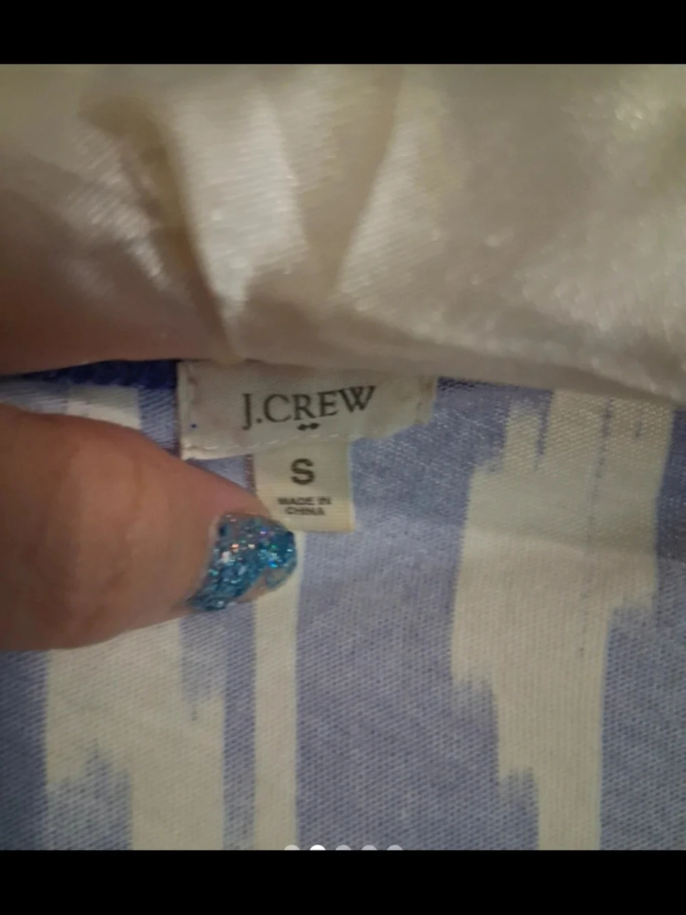 J. Crew Purple and White Sequined Tank